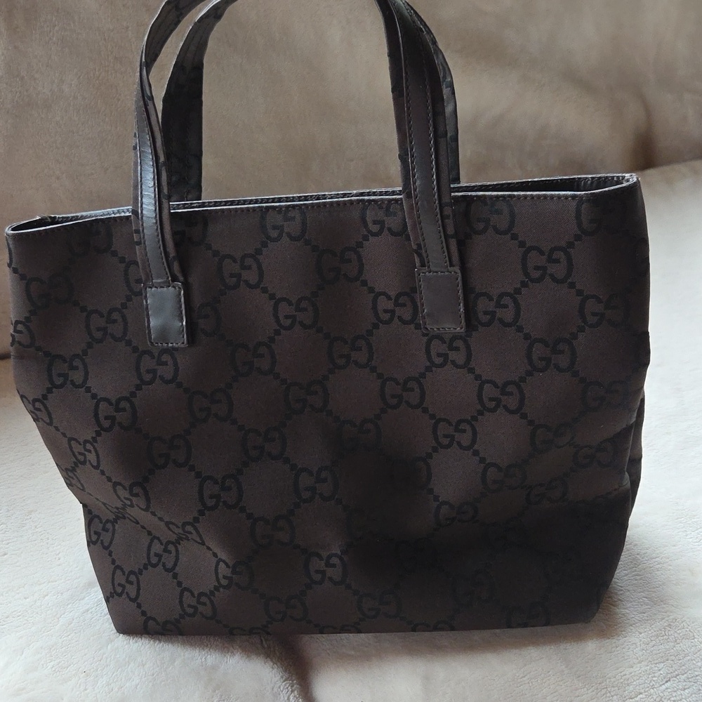 Gucci Dark Brown GG Pattern Tote - Picture 7 of 9